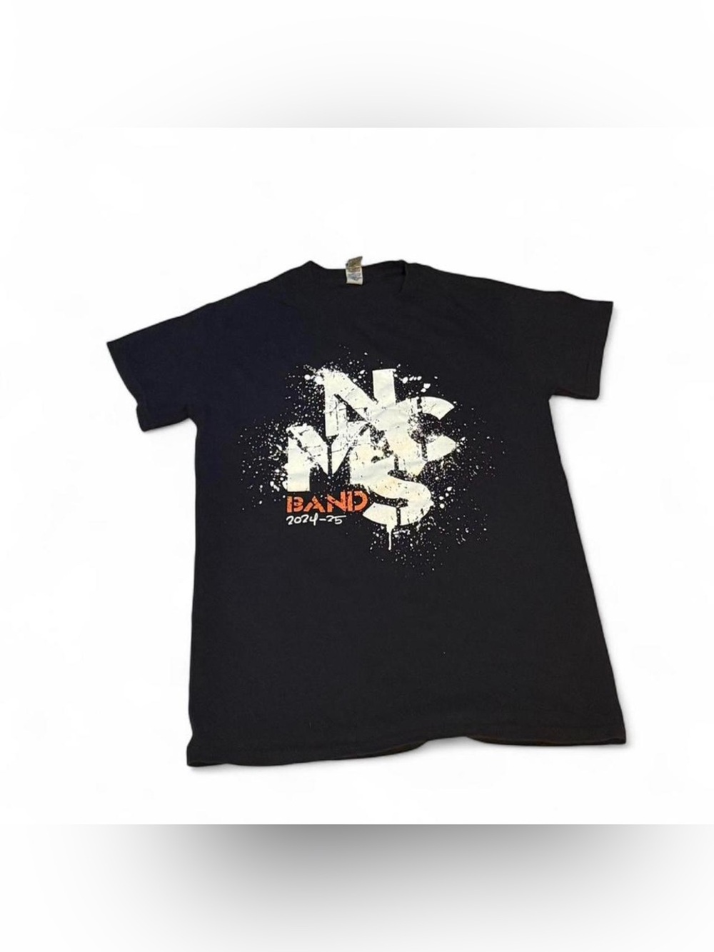Black NMCS Paint Splatter short sleeve Band Graphic Tee